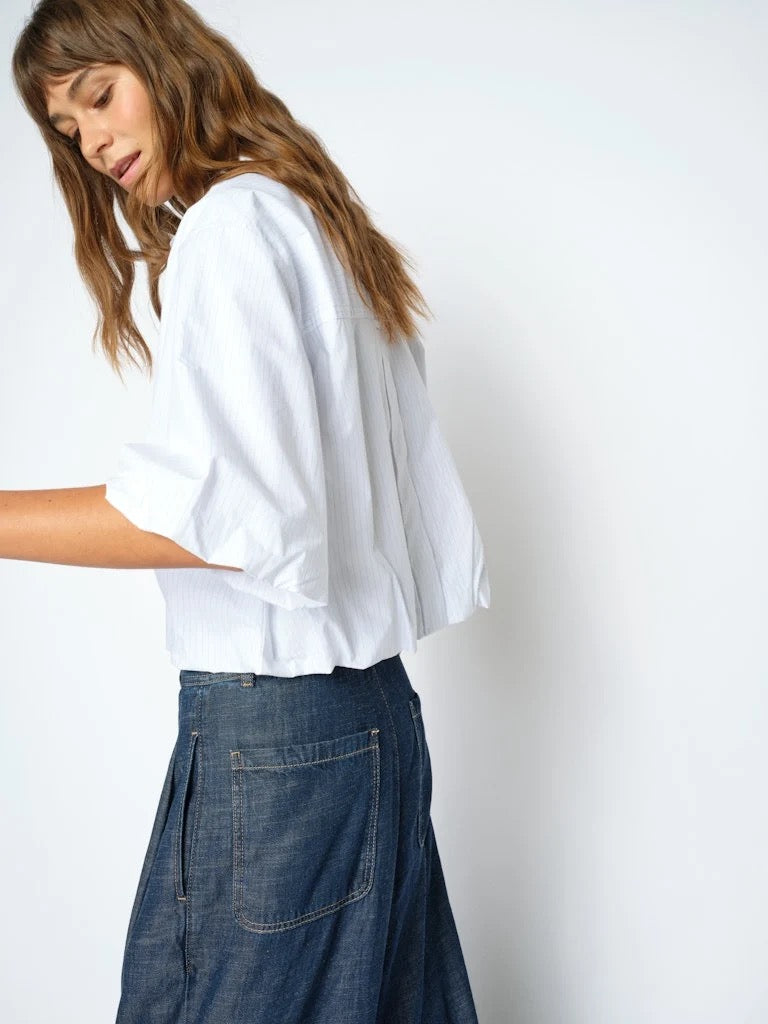 Mos Mosh Maxime Nylah Shirt - White Stripe