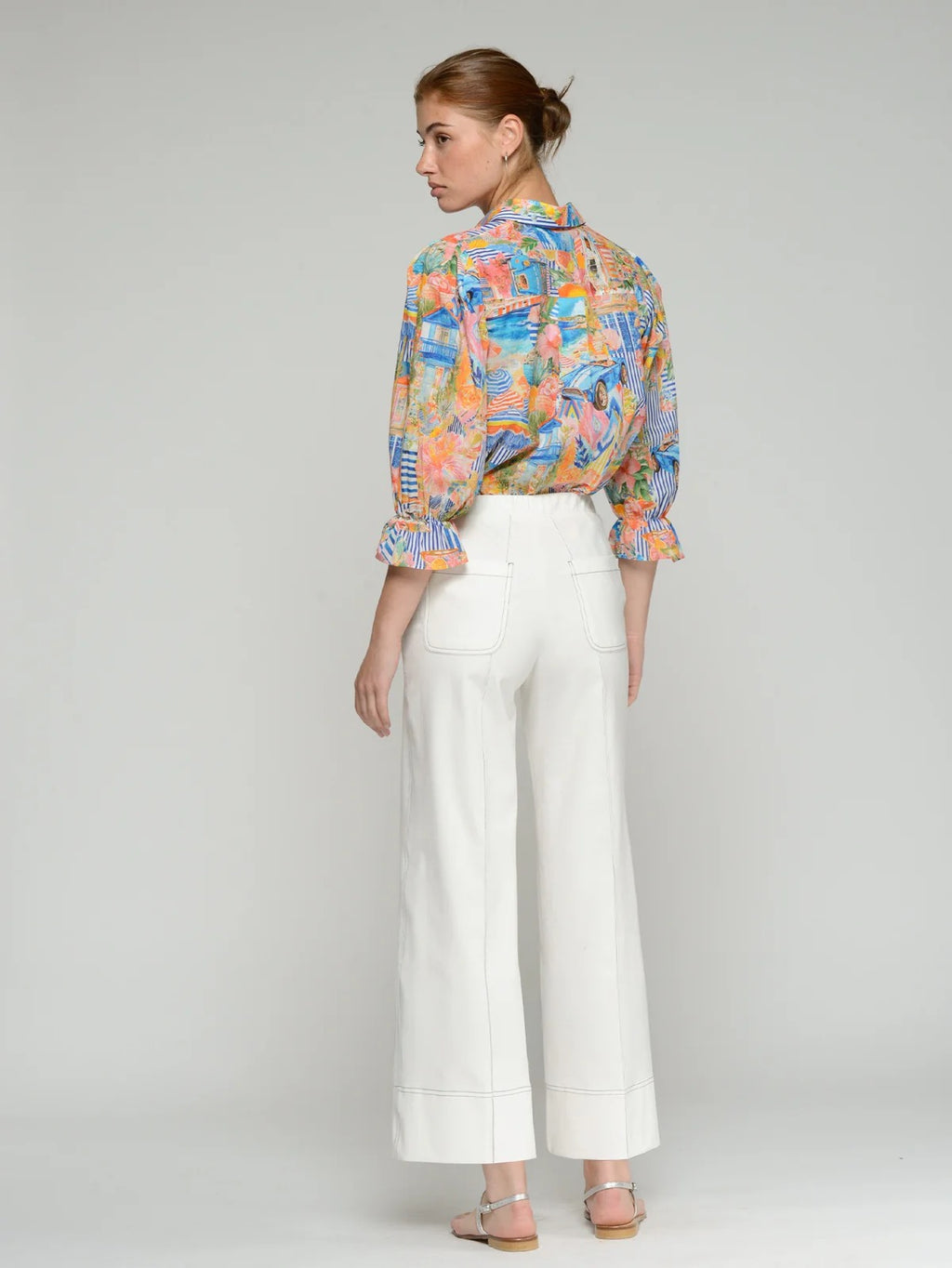 Vilagallo Wide Leg Trousers - White