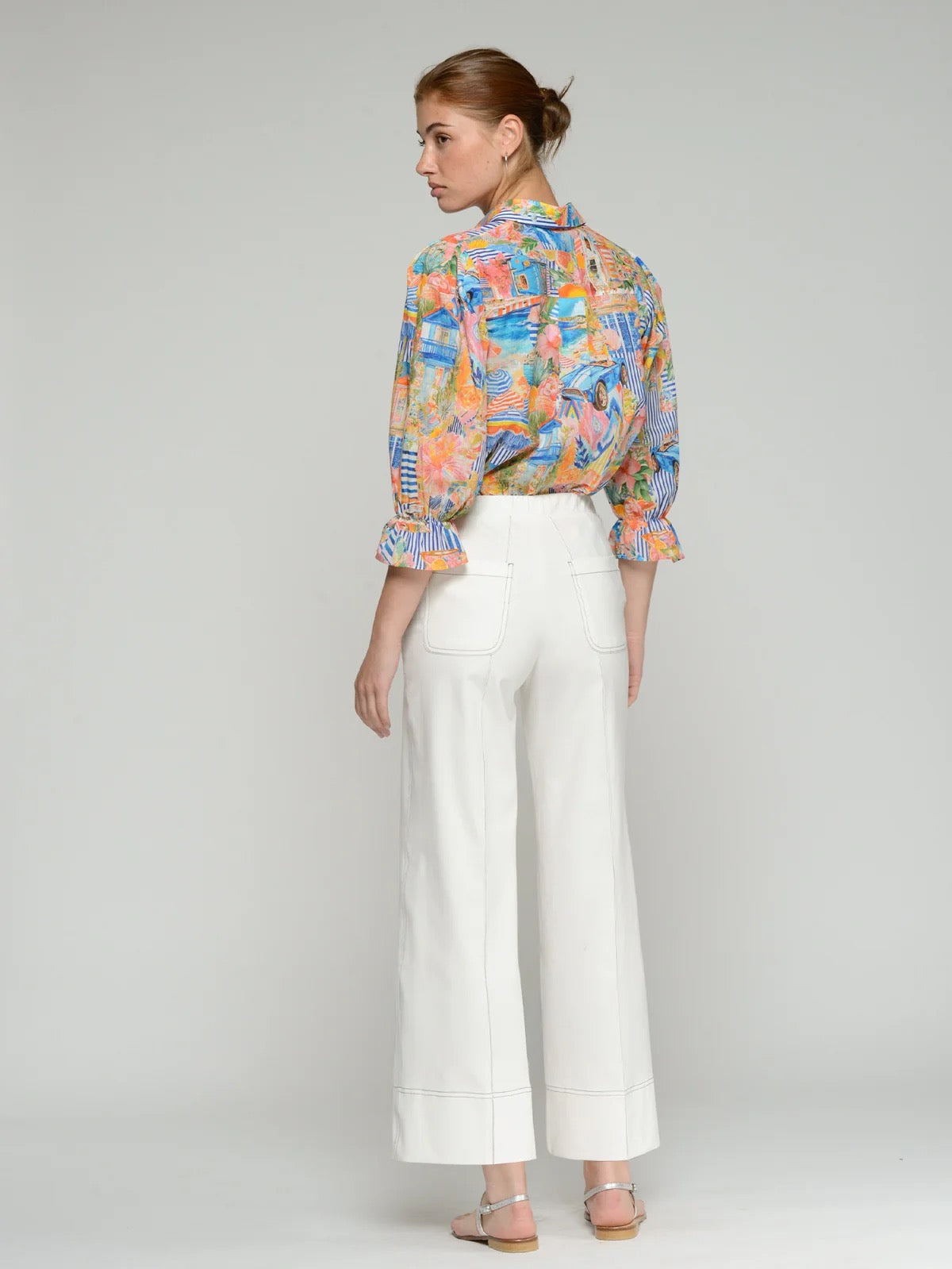Vilagallo Wide Leg Trousers - White