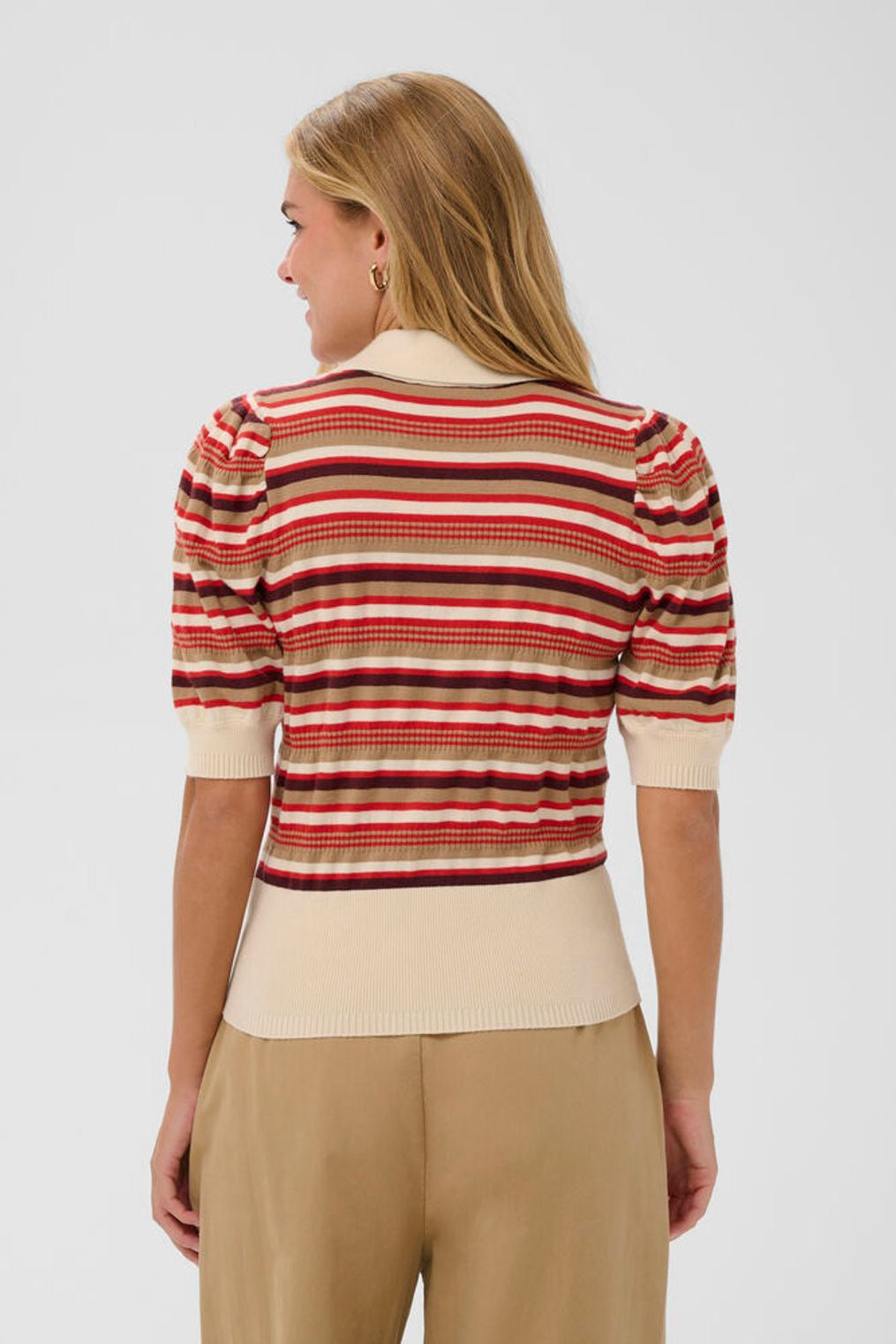 Saint Tropez Phillia Stripe Pullover - Poppy Stripe