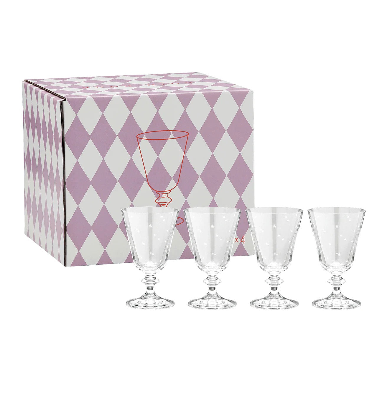 Anna + Nina Starry Eve Short Wine Glass - Set of 4
