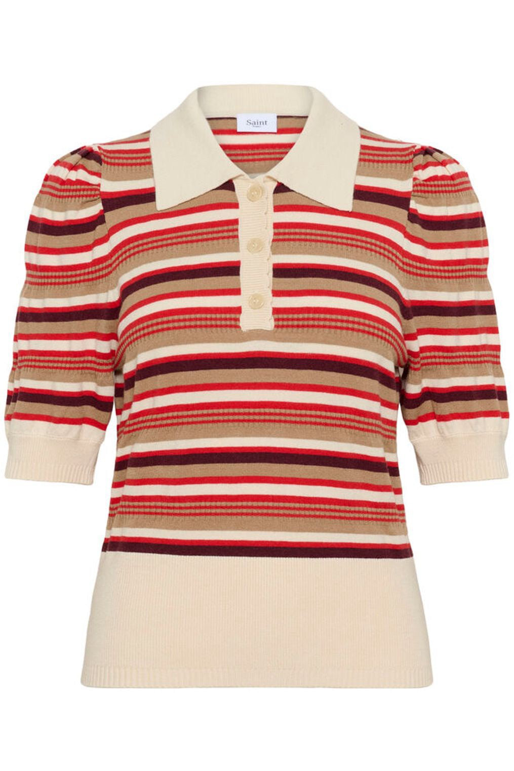 Saint Tropez Phillia Stripe Pullover - Poppy Stripe