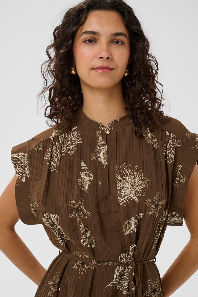 Saint Tropez Rosashell Dress - Brown