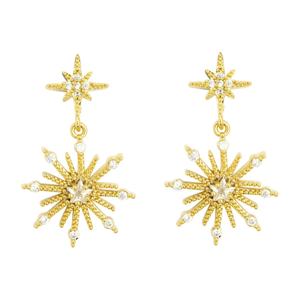 Ashiana Northern Star Gold Stud Earrings