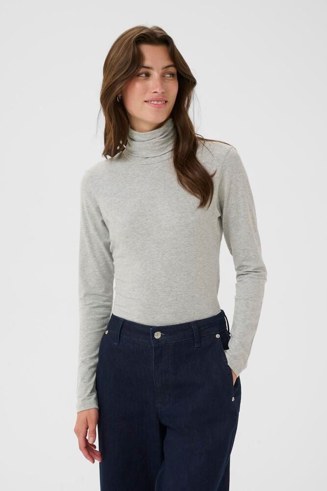 Part Two Efinas Long Sleeve Top - Grey Melange