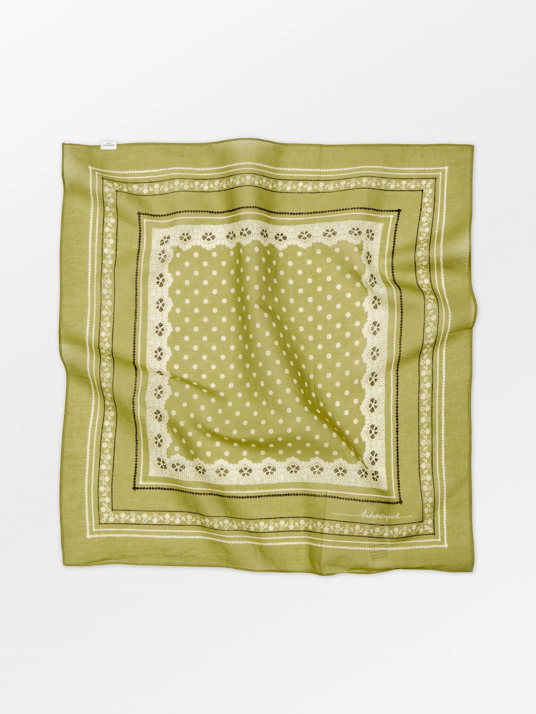 Becksondergaard Lacia Cotta Scarf - Golden Cypress Green