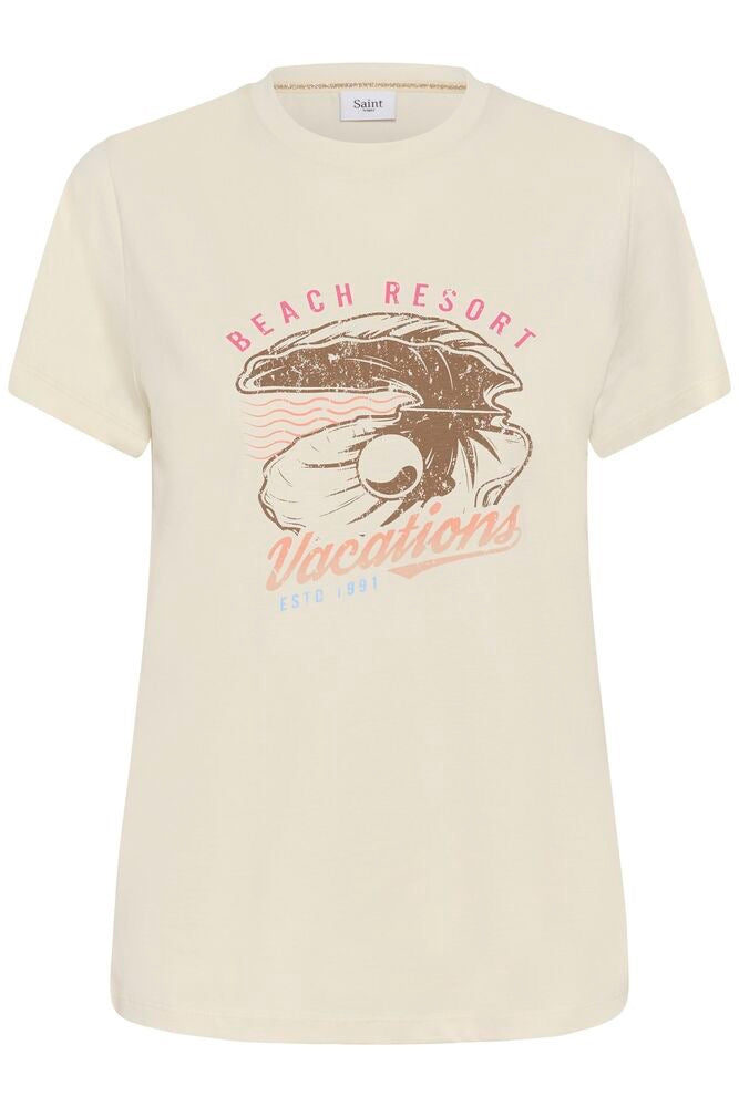 Saint Tropez Raimona T-Shirt - Cream