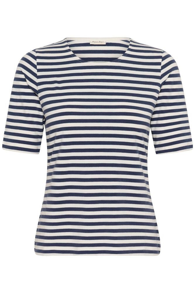 Part Two Nemi Tee - Navy Blue Stripe
