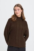 Ichi Mylle Jumper - Coffee Bean
