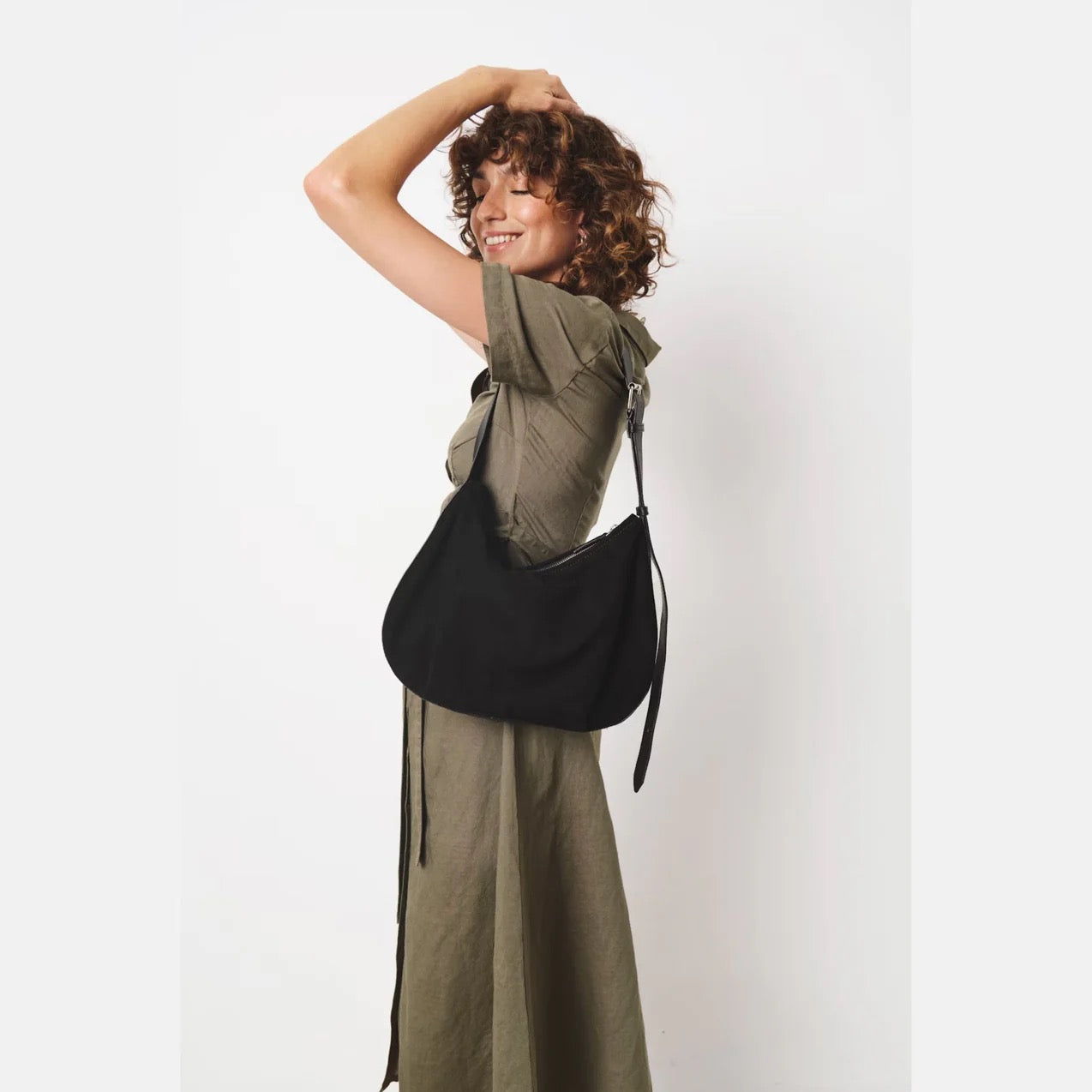 Part Two Nevena Suede Bag - Black
