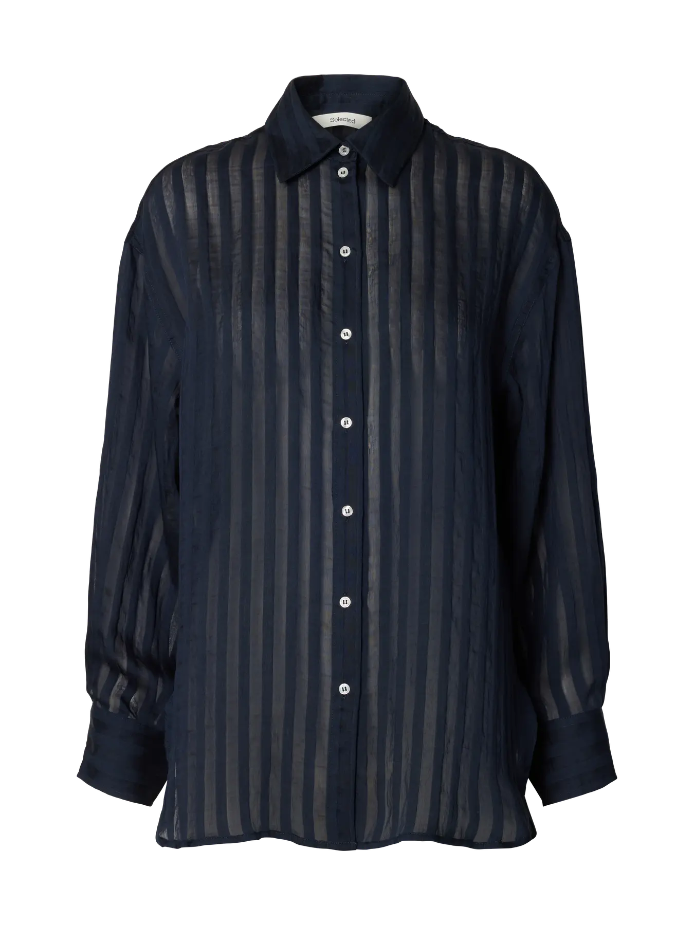 Selected Toran Oversized Shirt - Navy