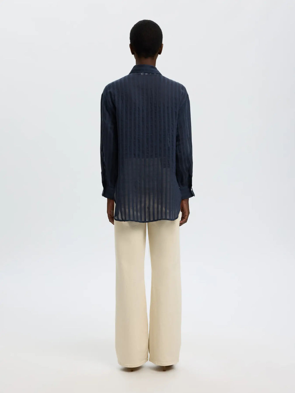 Selected Toran Oversized Shirt - Navy