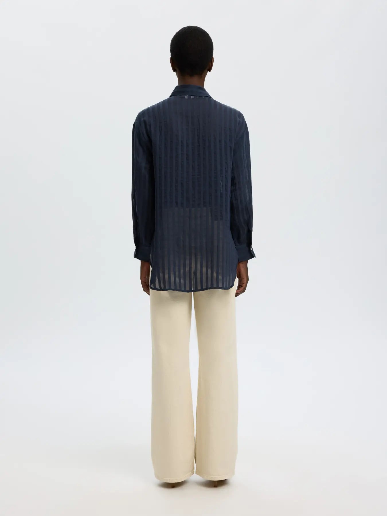 Selected Toran Oversized Shirt - Navy