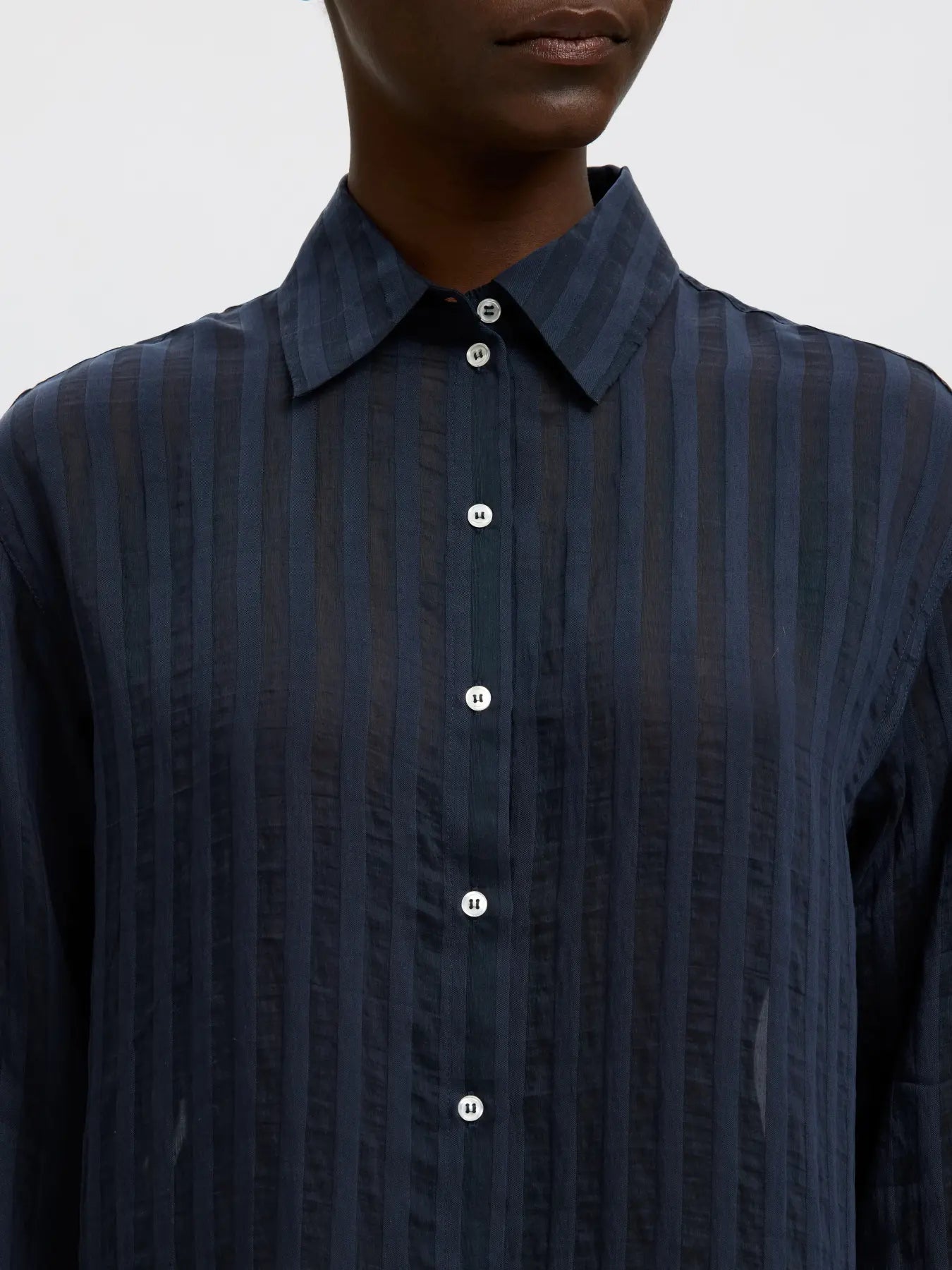 Selected Toran Oversized Shirt - Navy