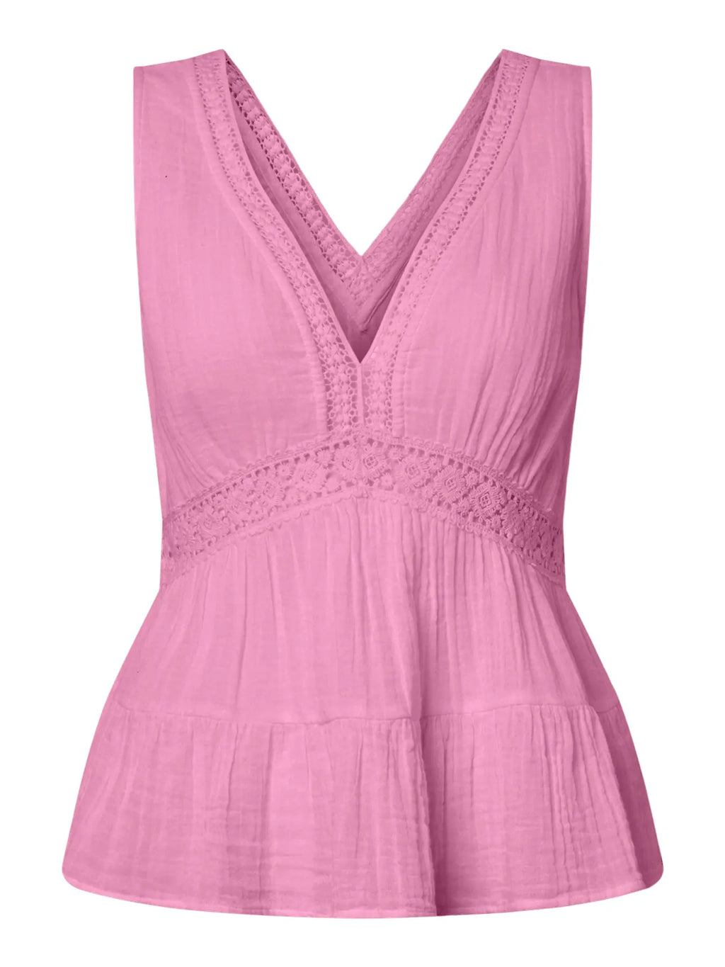 YAS Anini Tiered Top - Pink