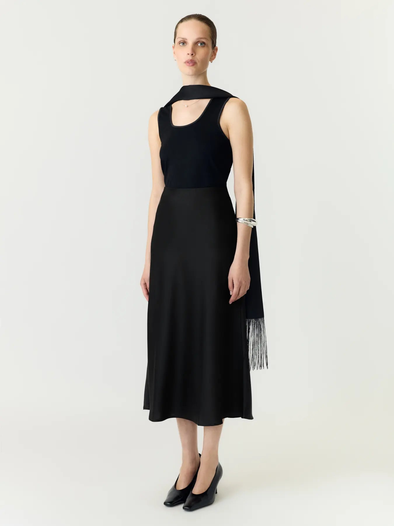 YAS Pella Midi Skirt - Black