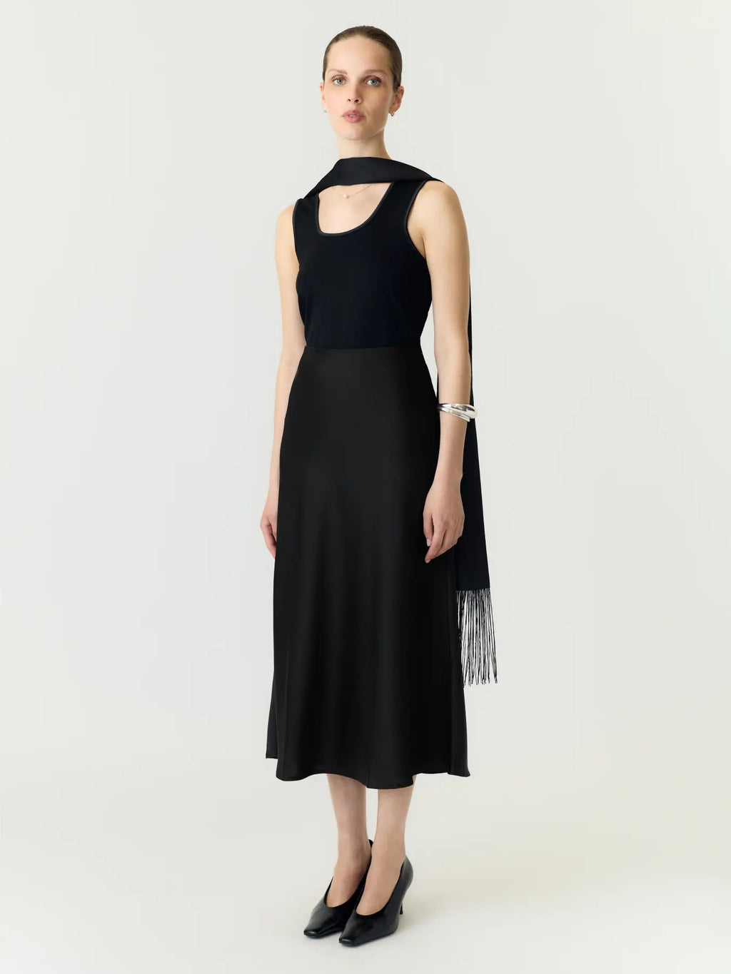 YAS Pella Midi Skirt - Black