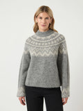 YAS Liri Fairisle Jumper - Grey