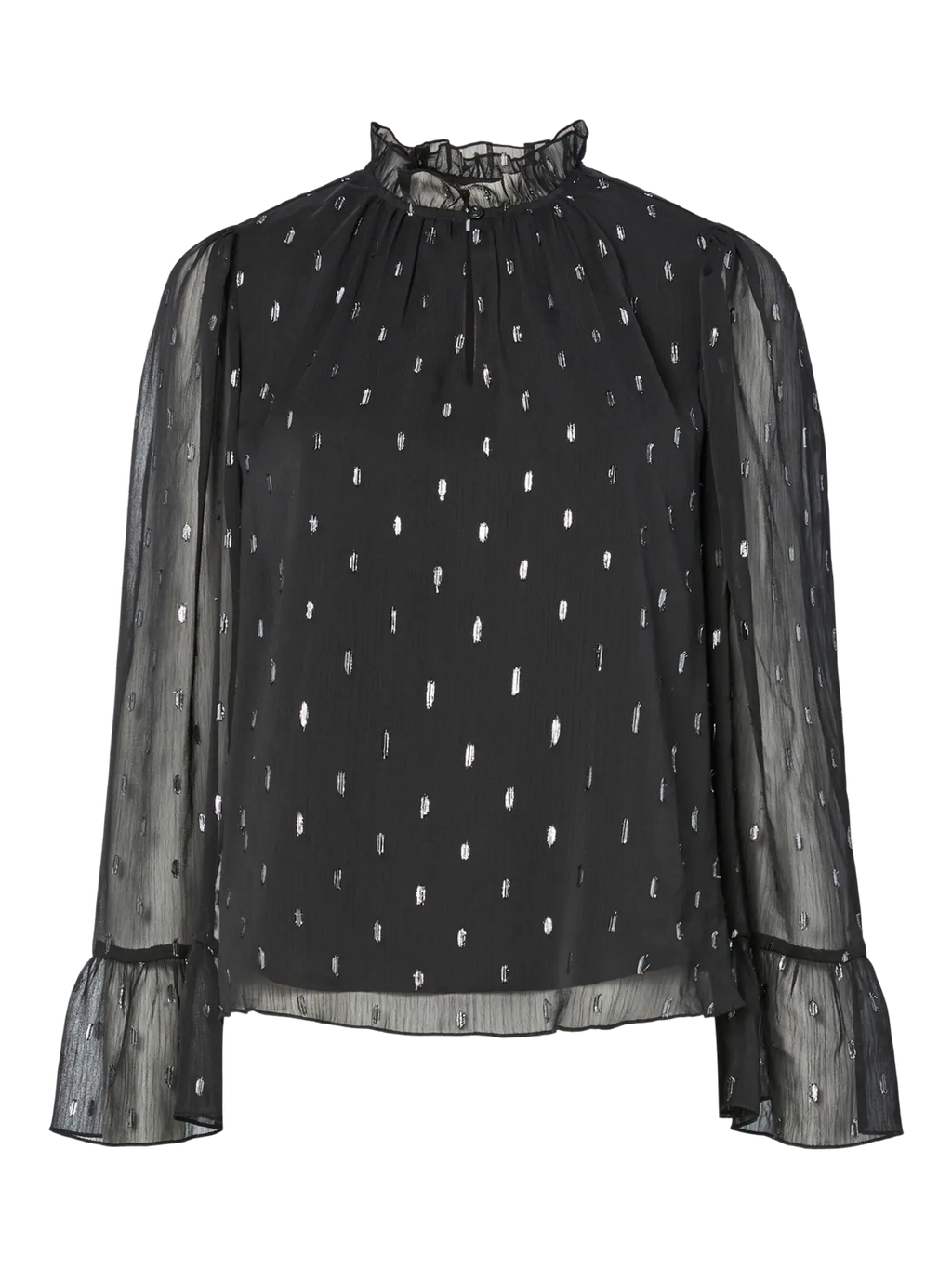 YAS Mena Dot Chiffon Blouse