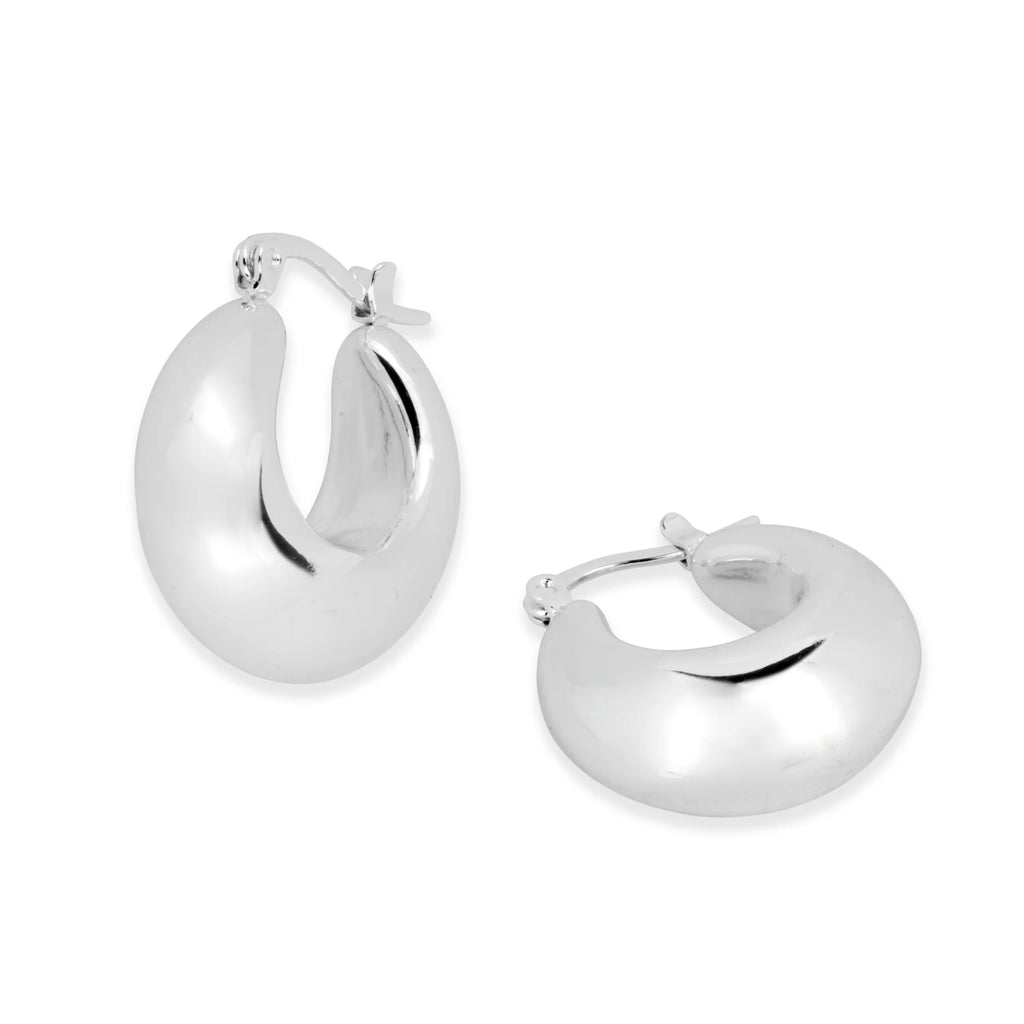 Ashiana Cali Hoop Earrings Silver