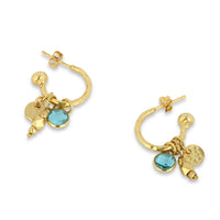 Ashiana Nori Hoop Earrings - Topaz