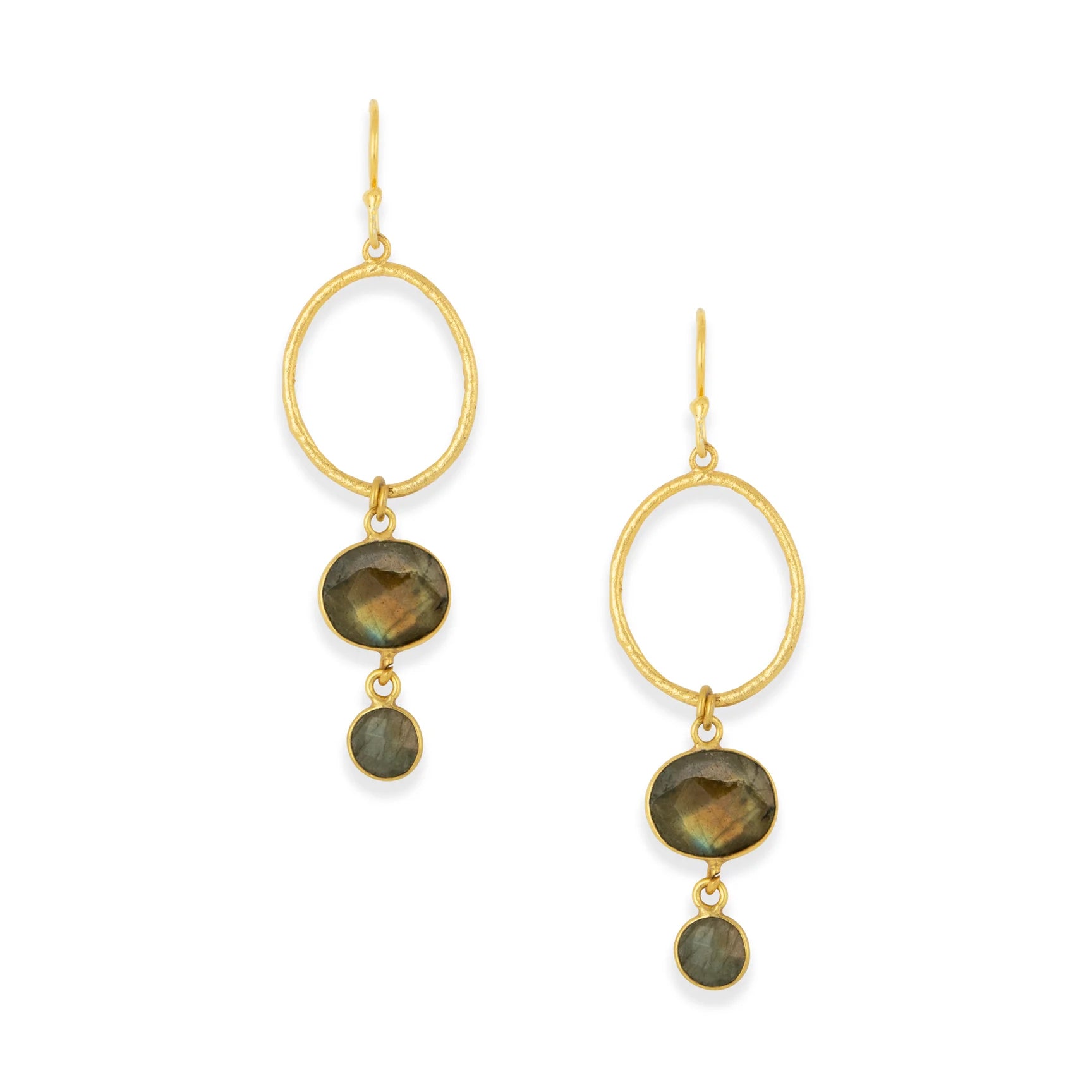 Ashiana Cadiz Labradorite Gemstone Earrings