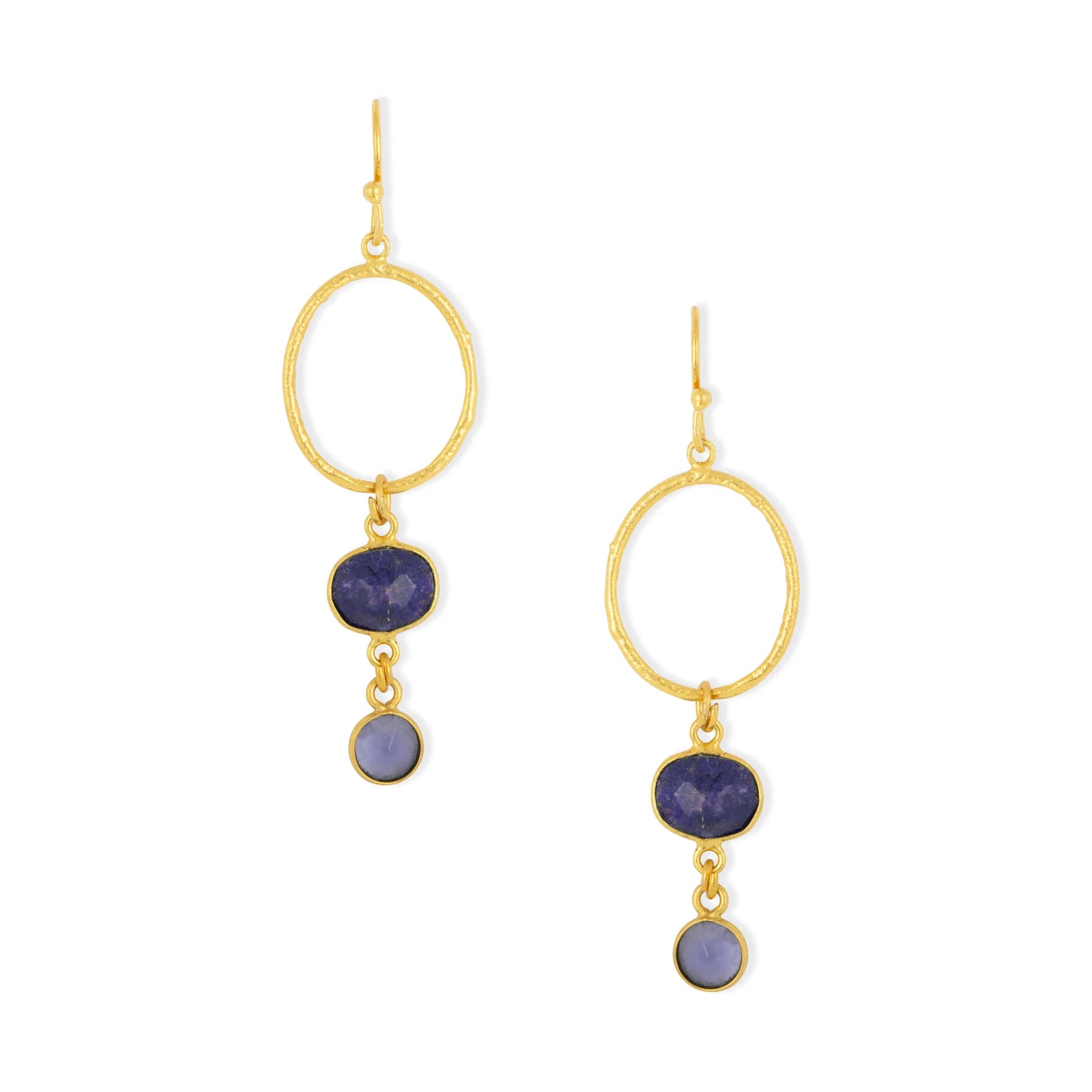 Ashiana Cadiz Navy Gemstone Earrings