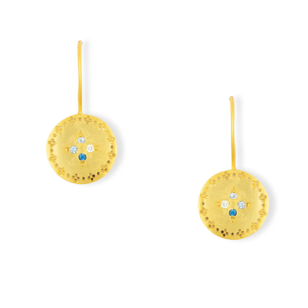 Ashiana Gemma Earrings Blue