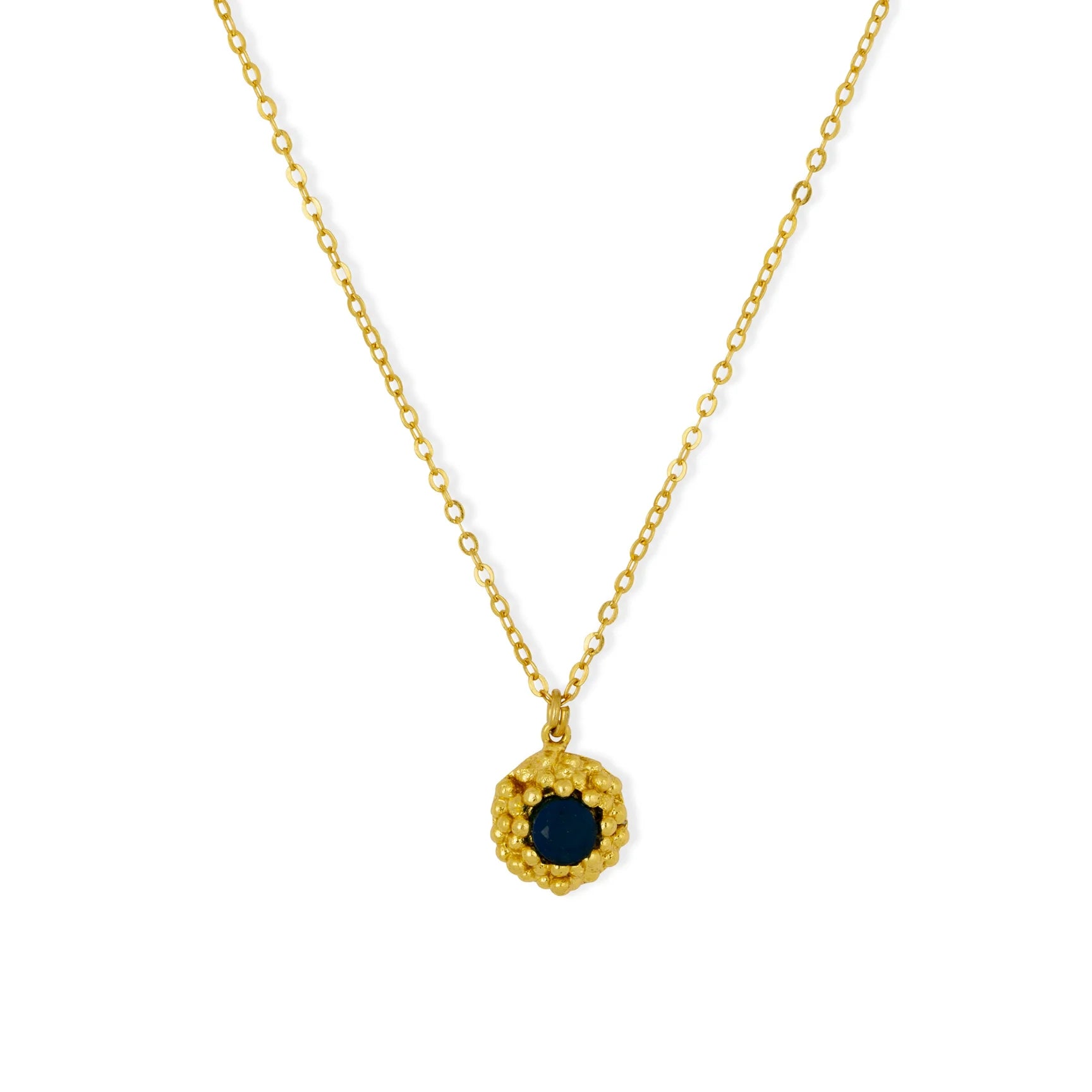 Ashiana Maine Black Onyx Flower Necklace