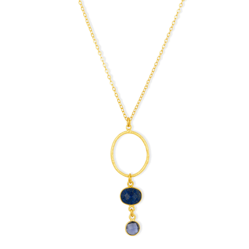 Ashiana Cadiz Navy Gemstone Necklace