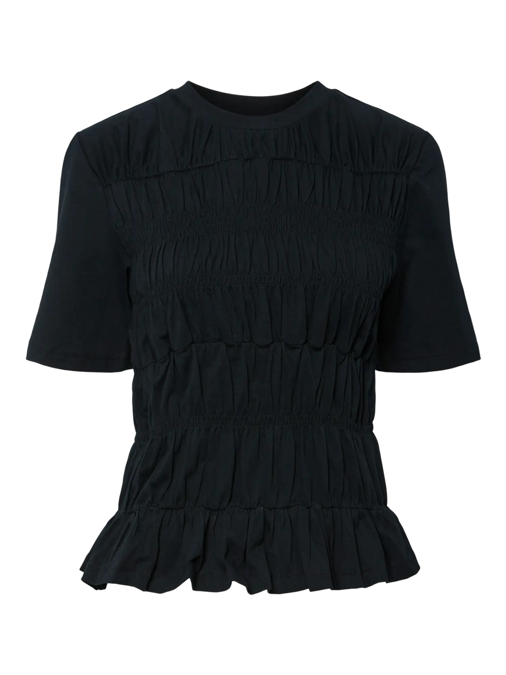 YAS Bisla Smock Top - Black