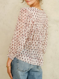 M.A.B.E Kiki Print Blouse - Blue