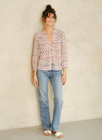 M.A.B.E Kiki Print Blouse - Blue