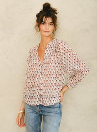 M.A.B.E Kiki Print Blouse - Blue