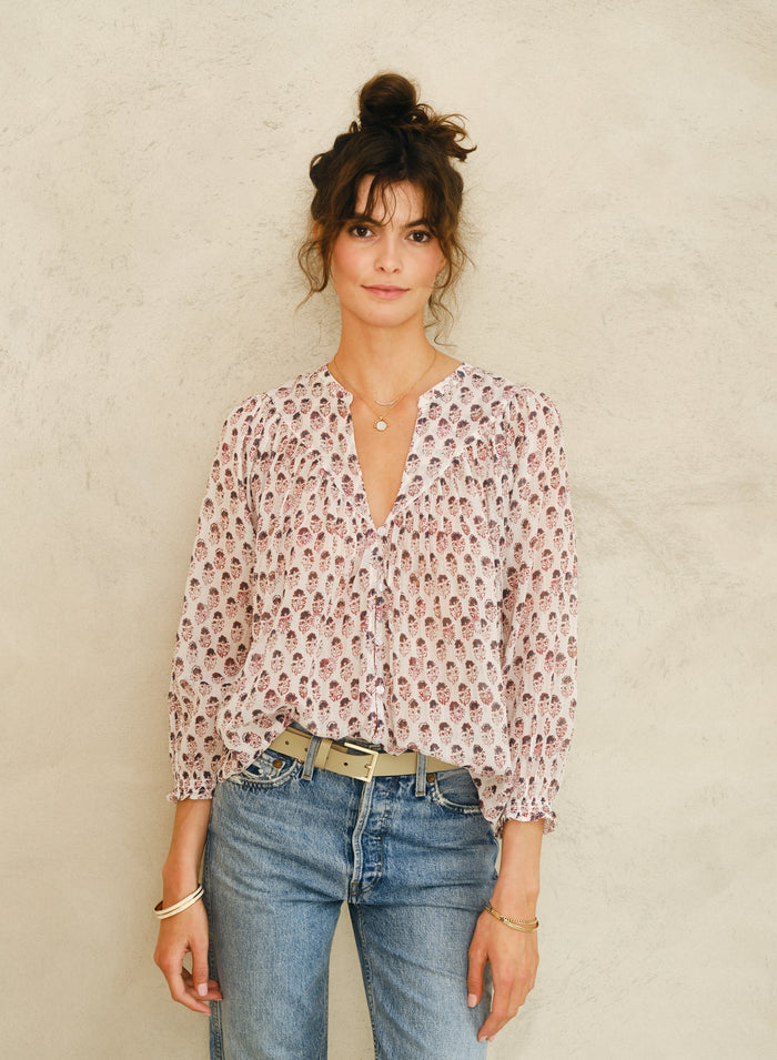 M.A.B.E Kiki Print Blouse - Blue
