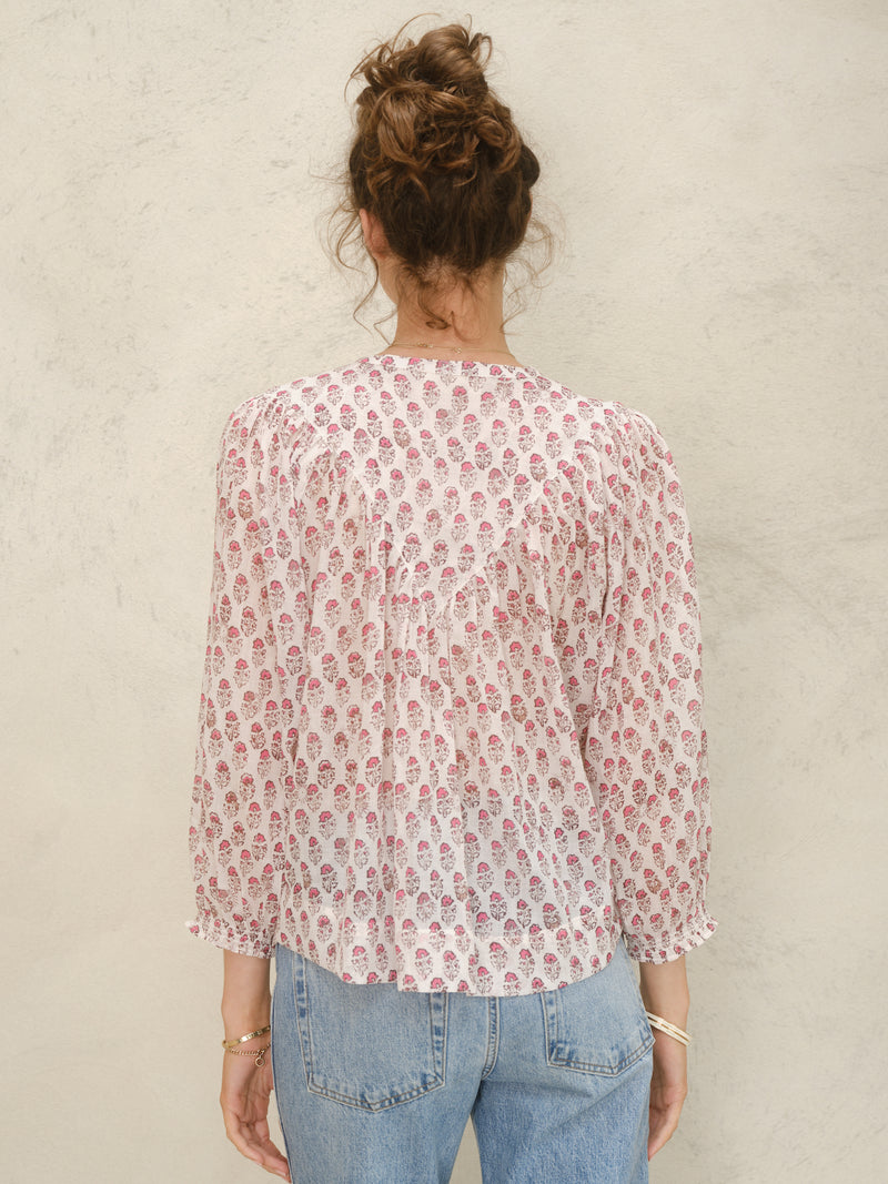 M.A.B.E Kiki Print Blouse - Pink