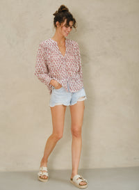 M.A.B.E Kiki Print Blouse - Pink