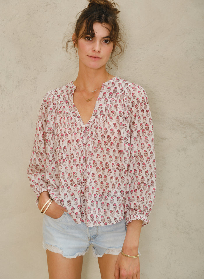M.A.B.E Kiki Print Blouse - Pink