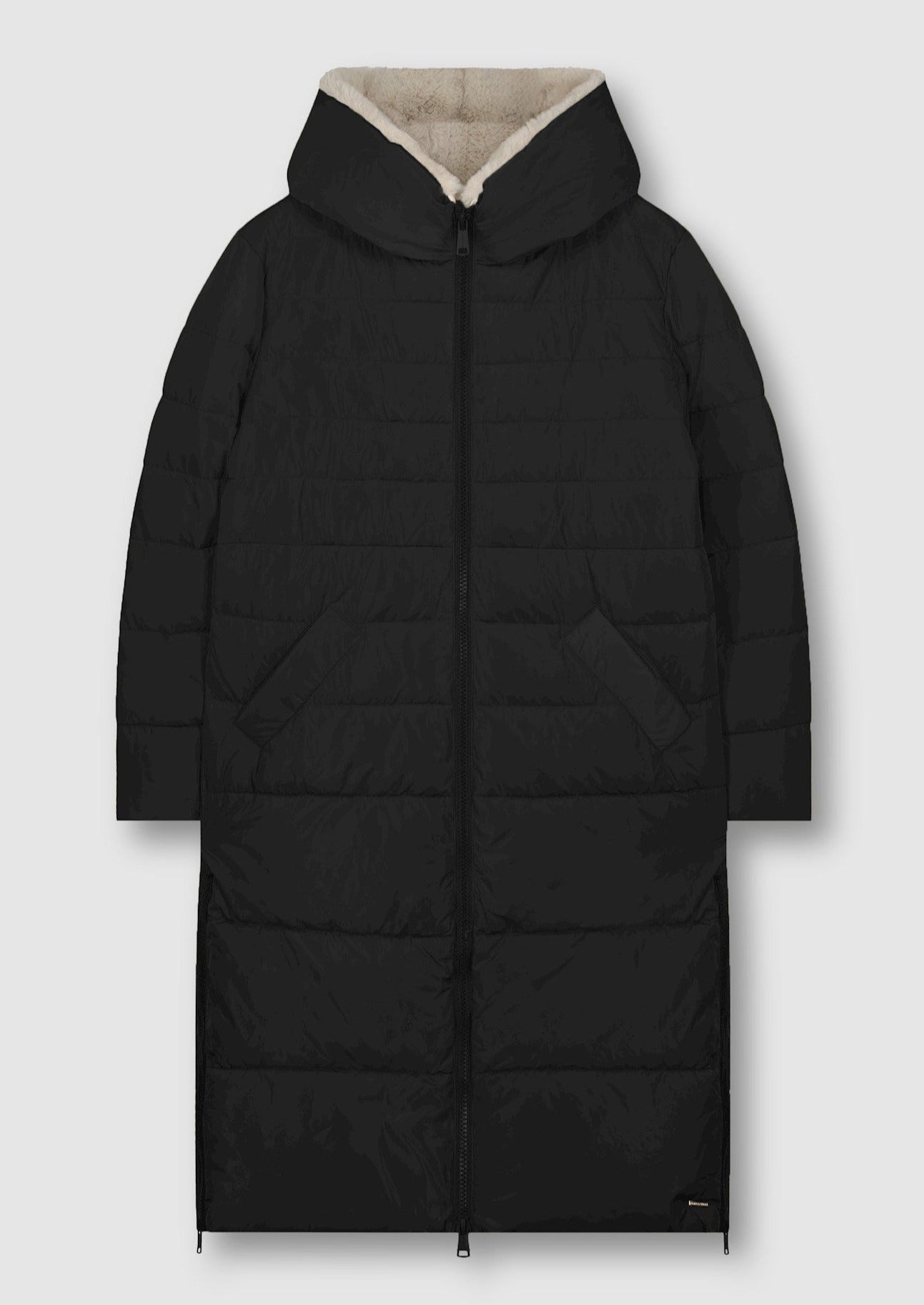 Rino & Pelle Keila Fur Hooded Coat - Black