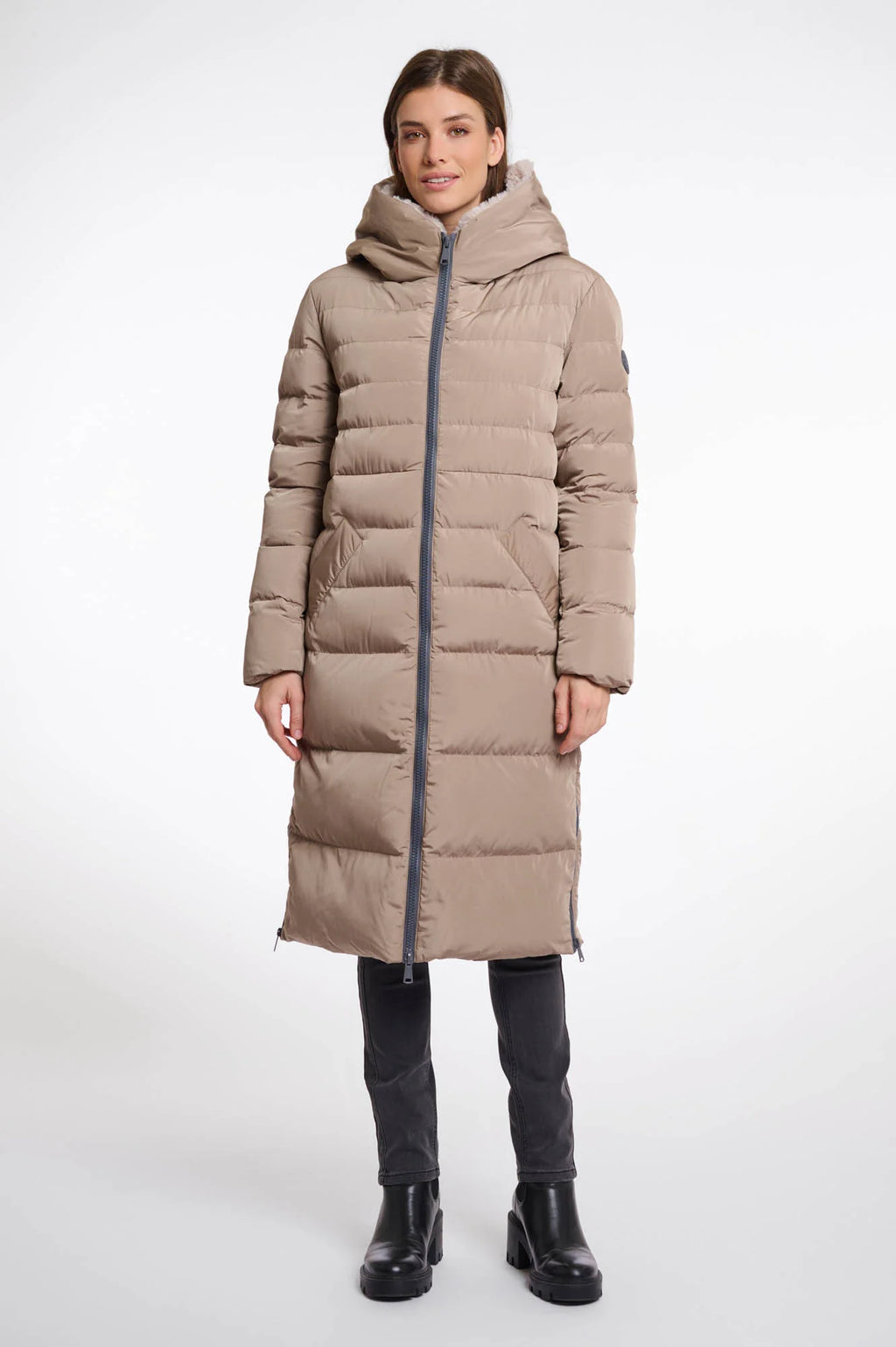 Rino & Pelle Kelia Fur Coat - Toffee Stone