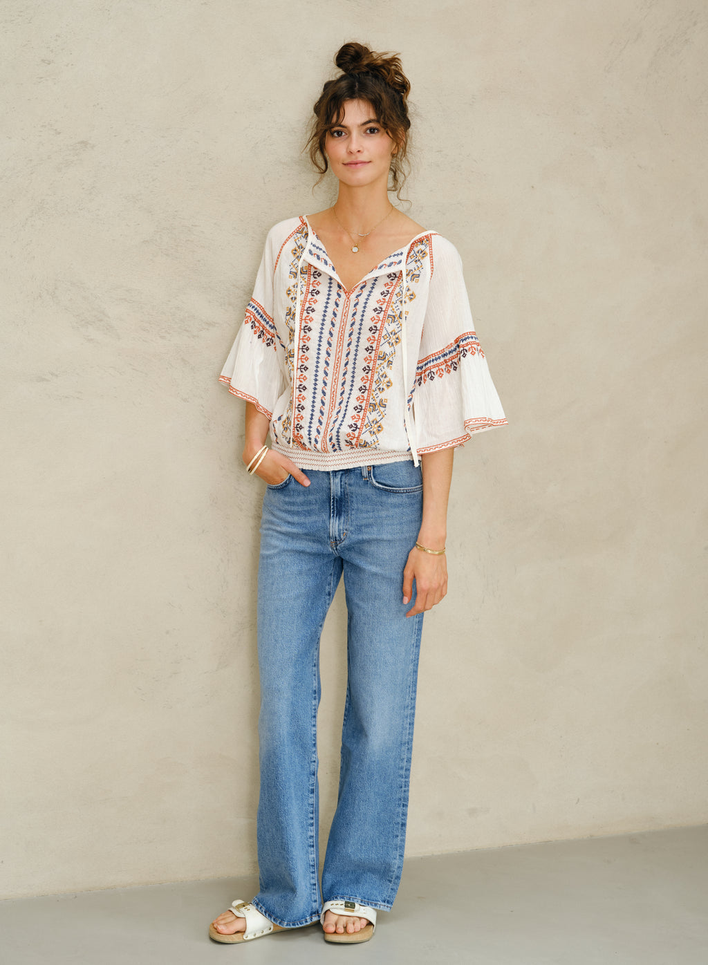 M.A.B.E Lena Blouse - Ecru