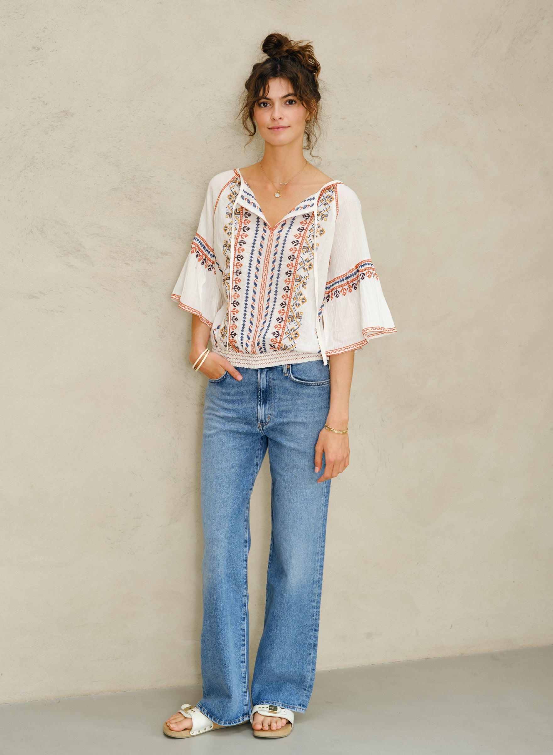 M.A.B.E Lena Blouse - Ecru