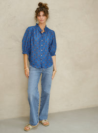 M.A.B.E Lindi Print Blouse - Blue