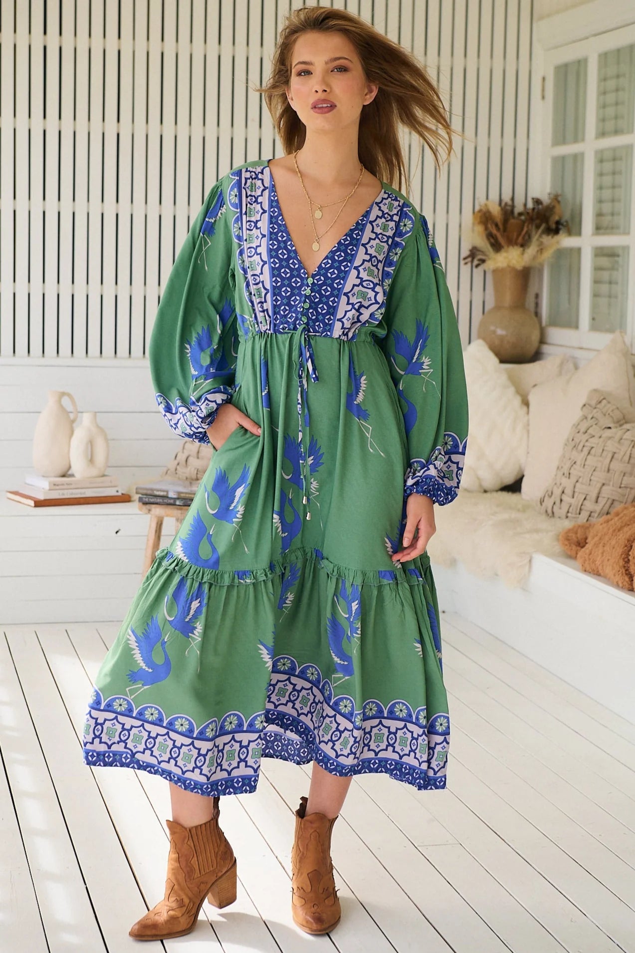 green emerald velvet dress Jaase Emerald Embroidered Endless Summer Maxi Dress – OutDazl