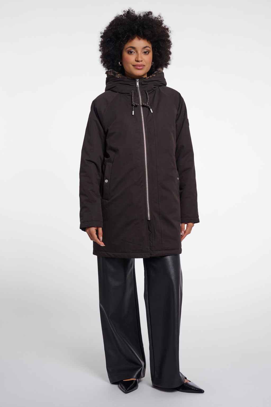 Rino & Pelle Lindy Parka - Brown Leopard