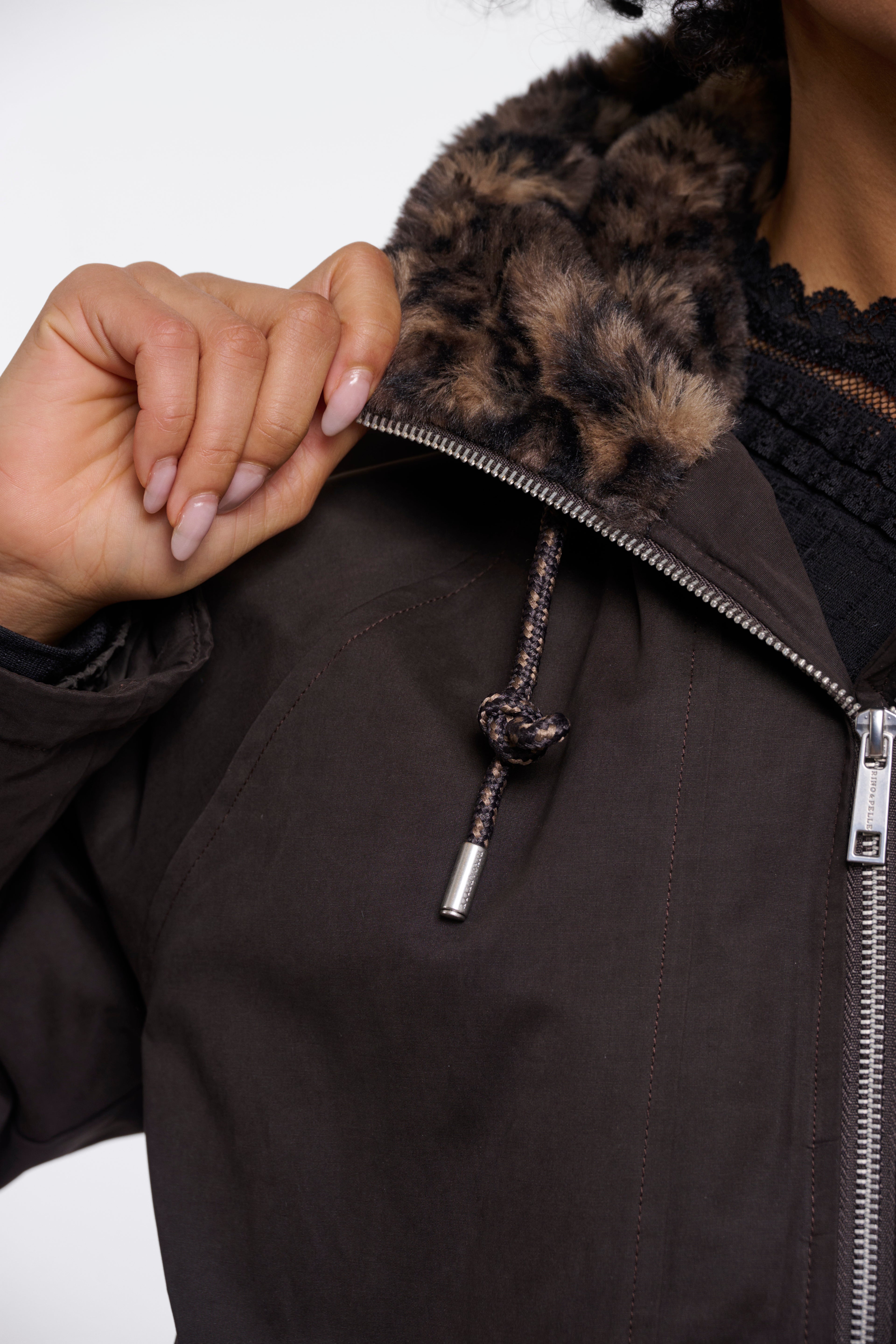 Rino & Pelle Lindy Parka - Brown Leopard