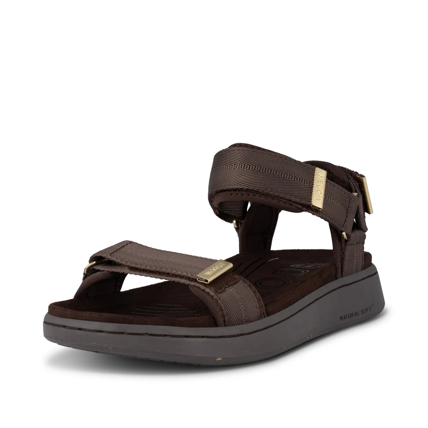 Woden Line Sandals - Chocolate Brown