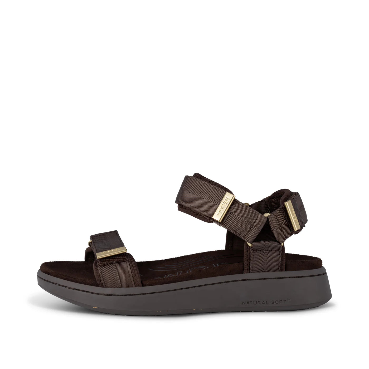 Woden Line Sandals - Chocolate Brown