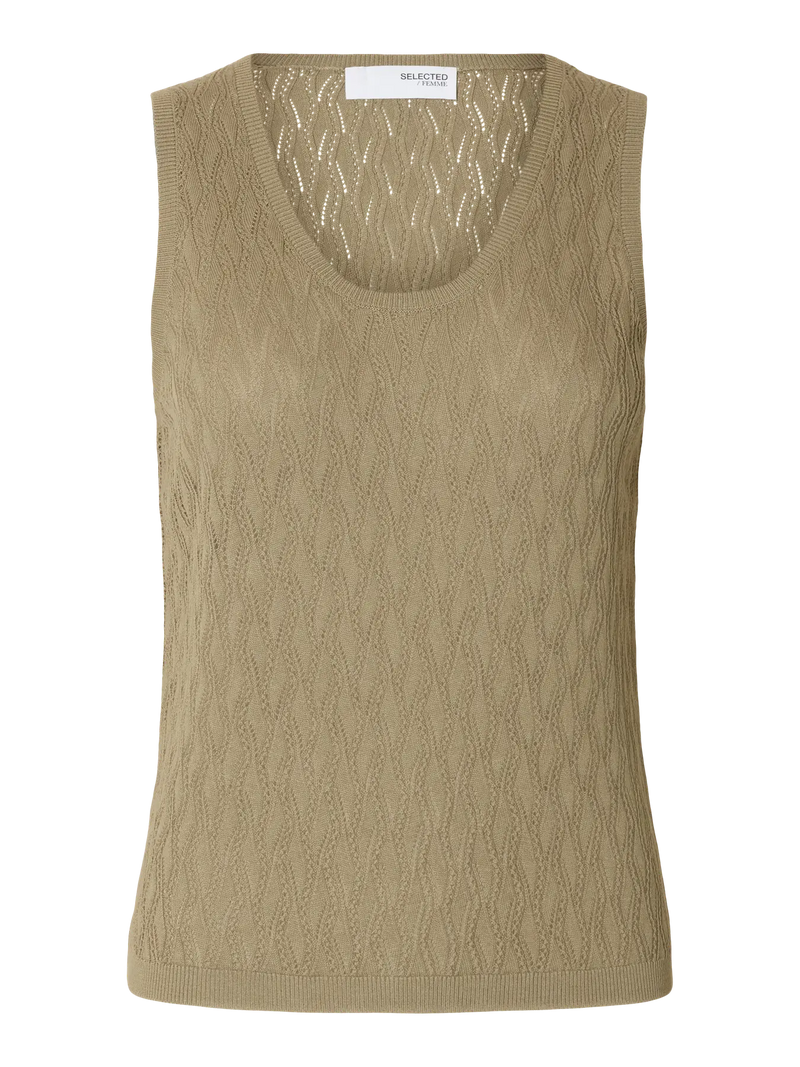 Selected Femme Fagny Knit Vest - Vetiver