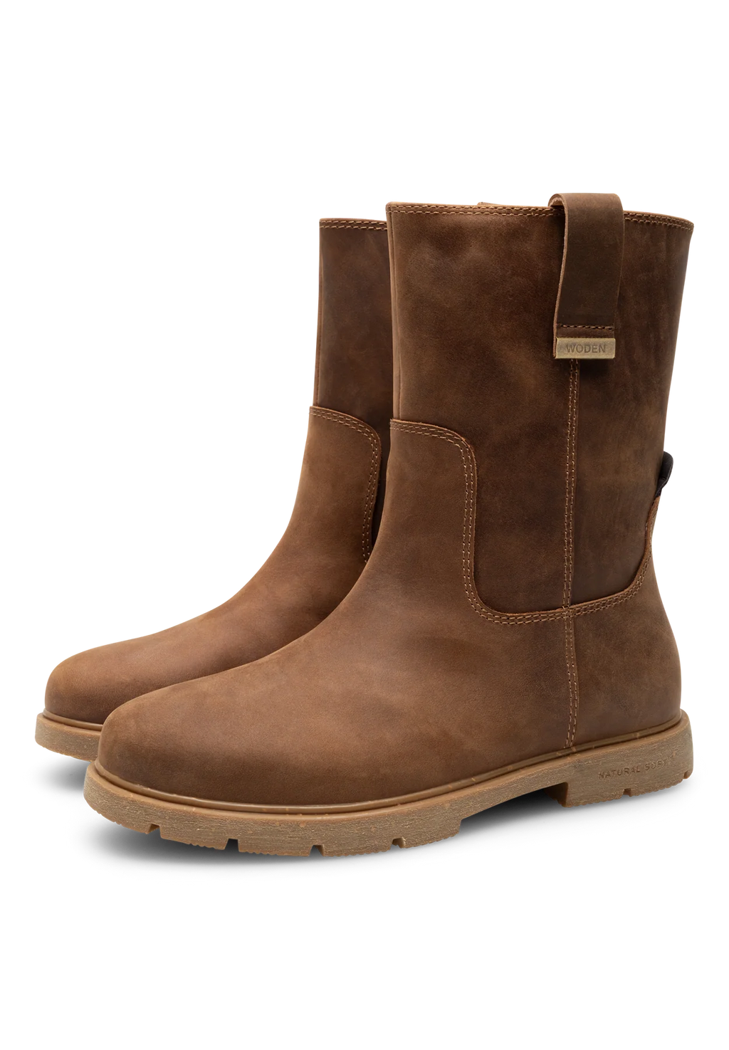 Woden Luna Nubuck Boots - Cacao